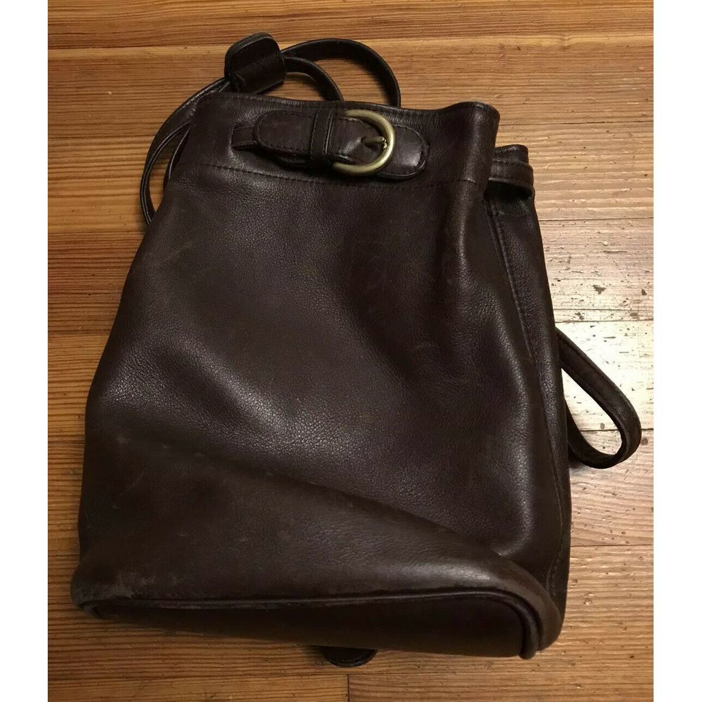 Coach Brown Sling Backpack Bucket Leather bag